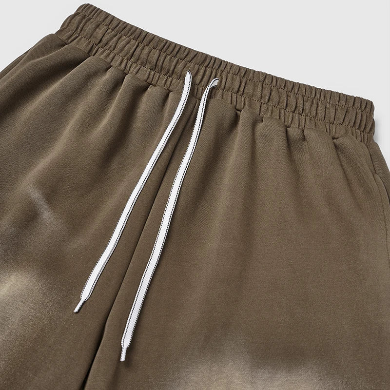 Washed Straight Wide Leg Casual Pants