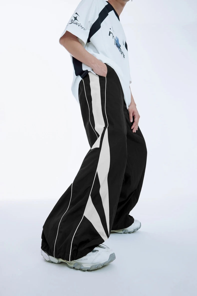 Inflation Retro Patchwork Wide Leg Pants