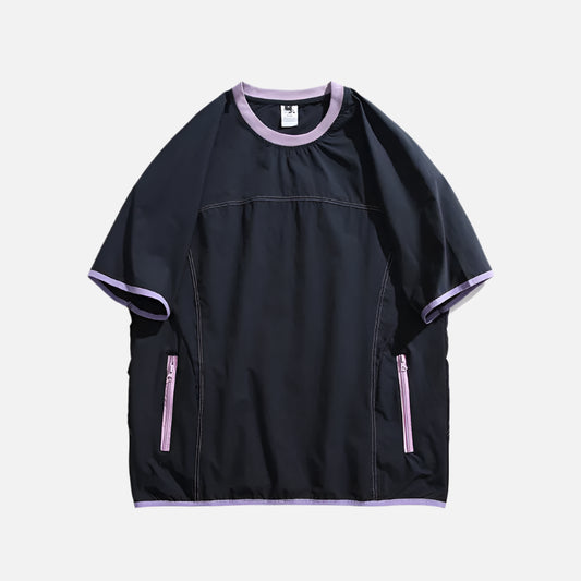 Quick Dry City Boy Techwear Zipper T-Shirt