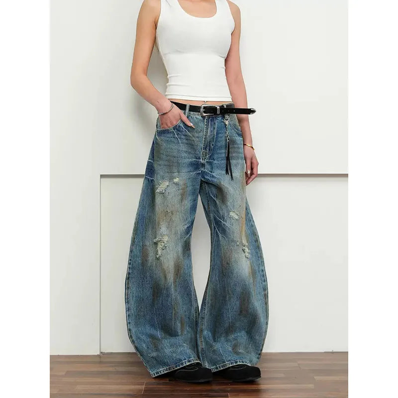 High Waist Oversized Wide Leg Jeans