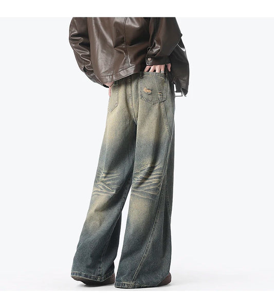 Vintage American Style Loose Wide Jeans