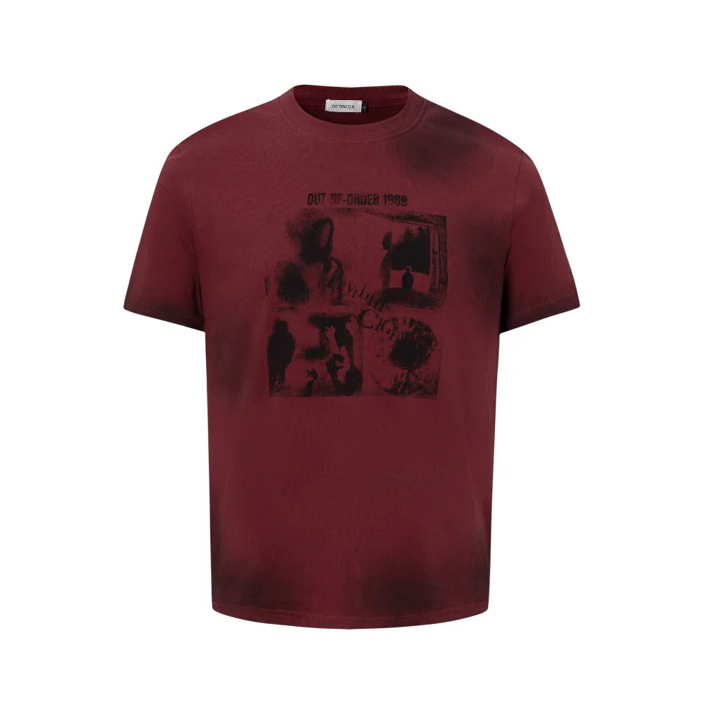 Retro Vintage Red Cotton T-Shirt
