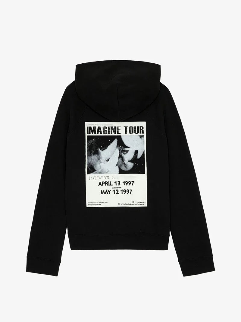 Cotton Raglan Wing Detail Hoodie Shirt
