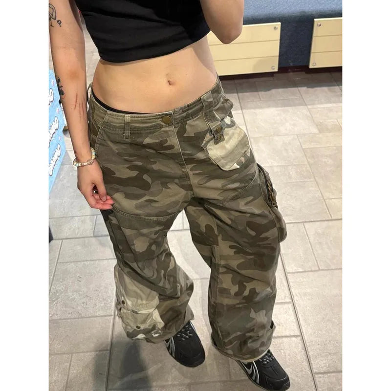 Retro Camouflage High Street Casual Pants