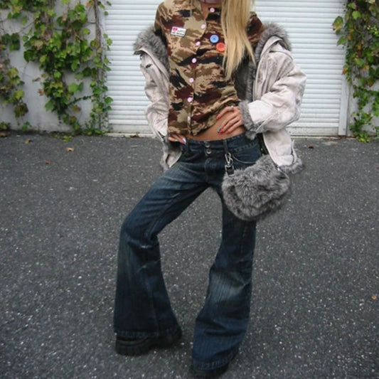 Vintage Retro Slim Fit High Jeans