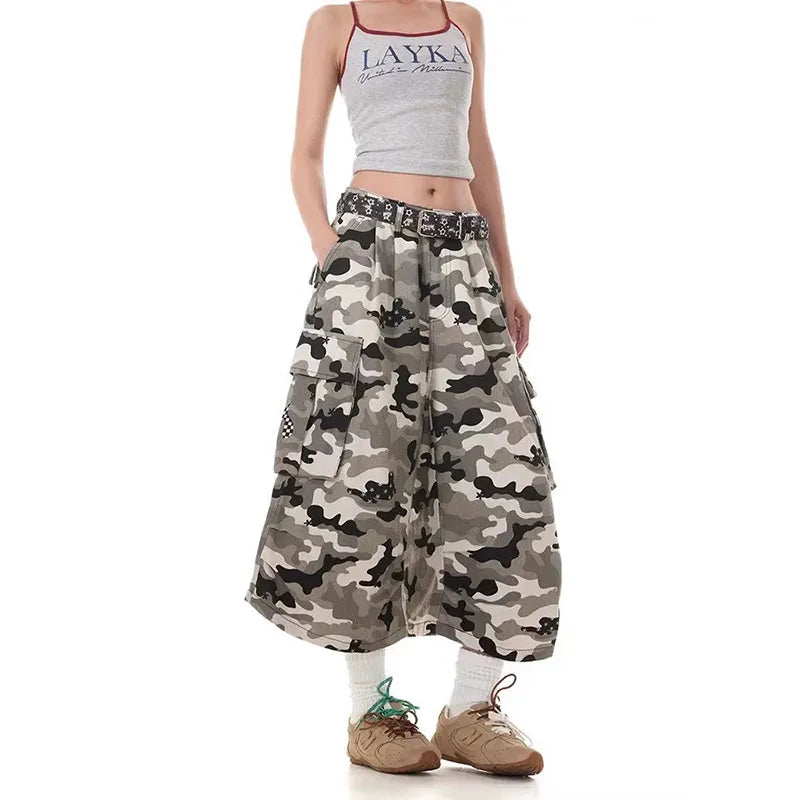 Camouflage Goblin Core Trashy Y2K Jorts