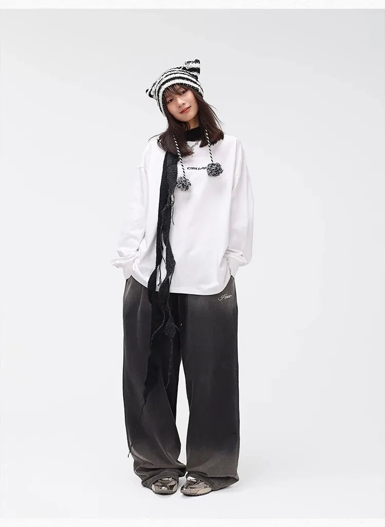Oversize Gradient Denim Hip Hop Pants