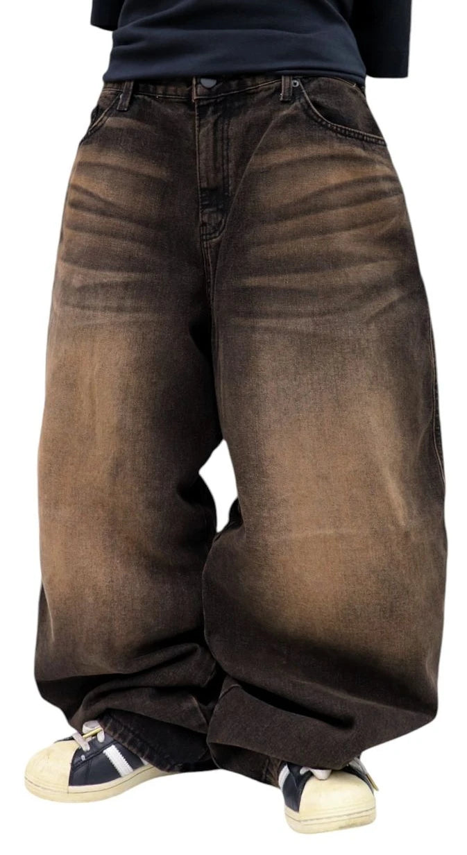 Retro Punk Baggy Low Waisted Jeans