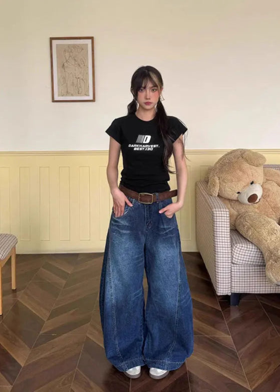 Vintage Oversize Blue Boyfriend Jeans