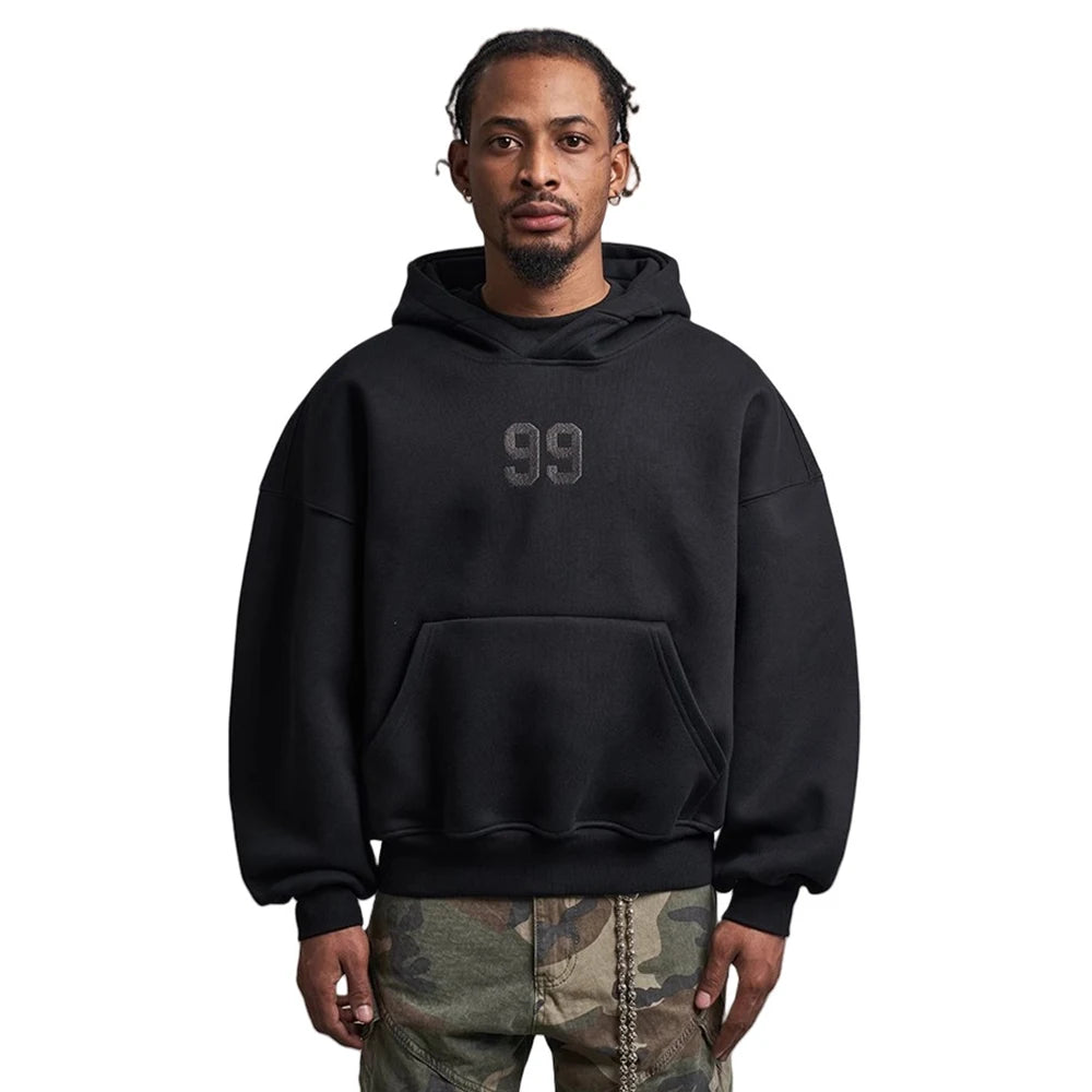 Embroidered Front Pocket Hoodies