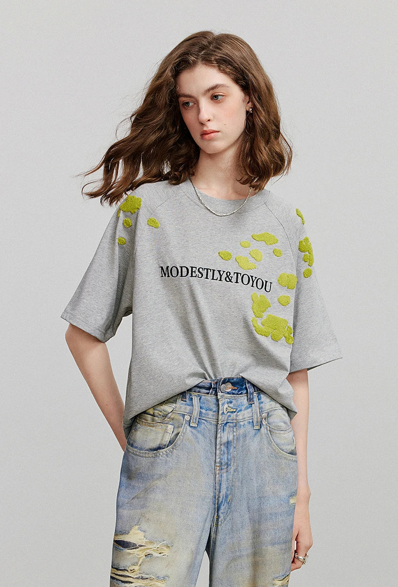 Stylish Summer Letter Print Short T-Shirt