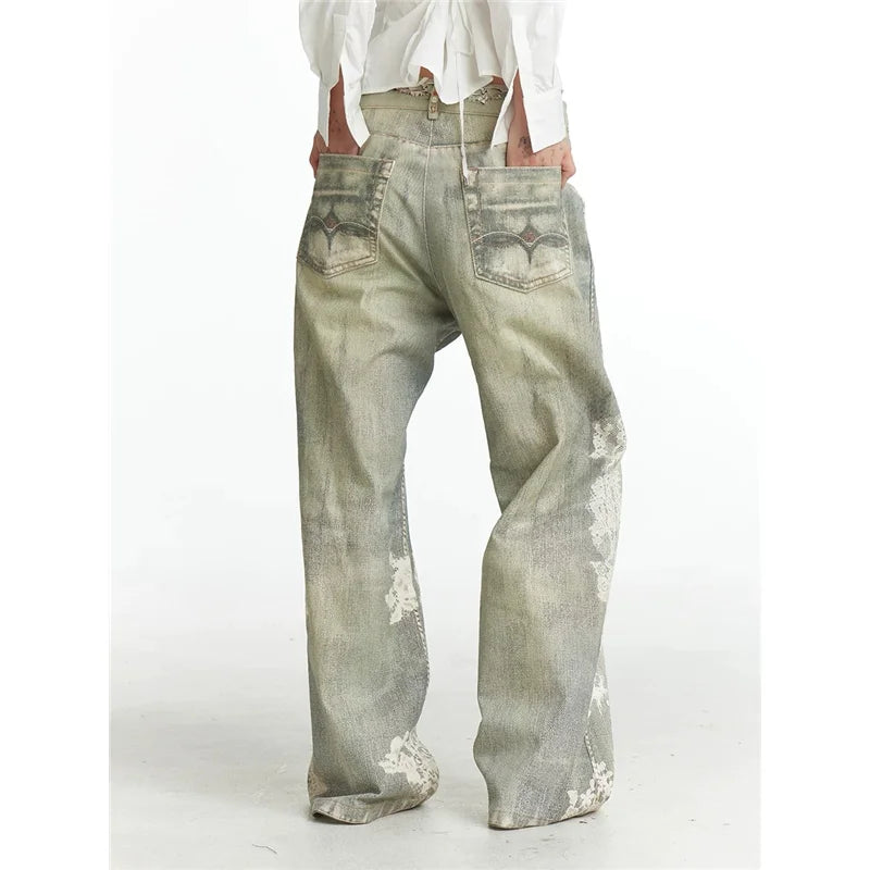 Retro High Waist Wide Leg Jeans