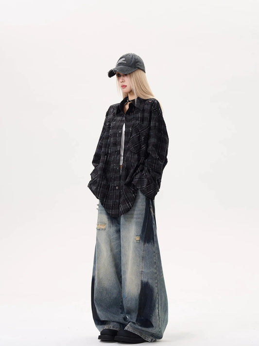 Star High Waist Wide Leg Jeans