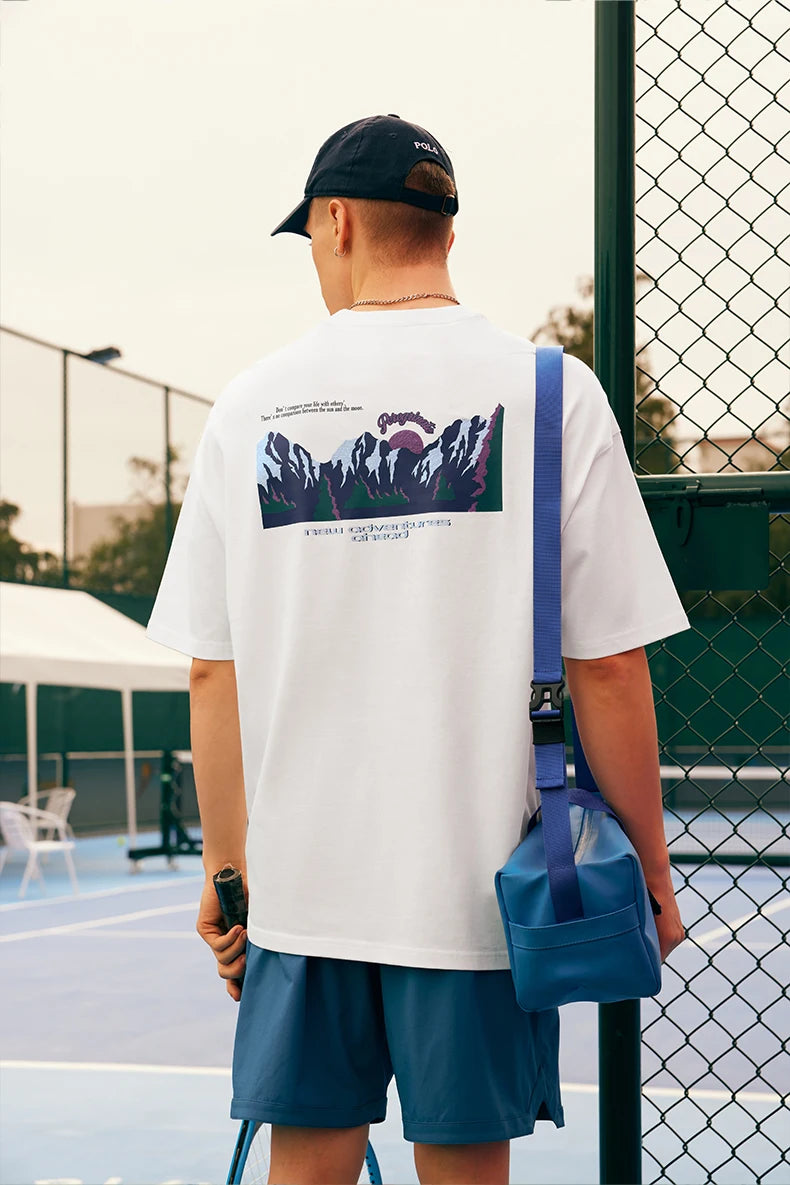Mountain Graphic Oversize Casual T-Shirt