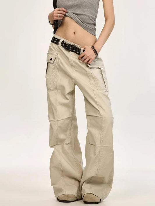 Vintage Loose High Waisted Wide Pants