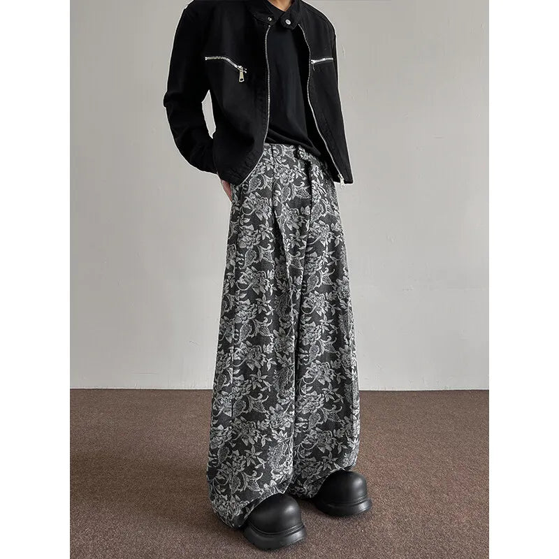 Baggy Gothic Pattern Sweatpants Hip Pants