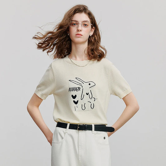 Chic Knit Short Sleeve T-shirt