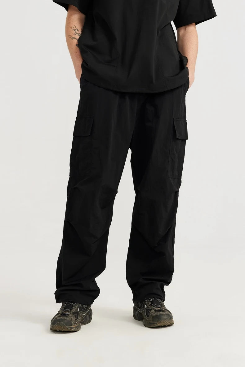 Elastic Waist Casual Cargo Pants