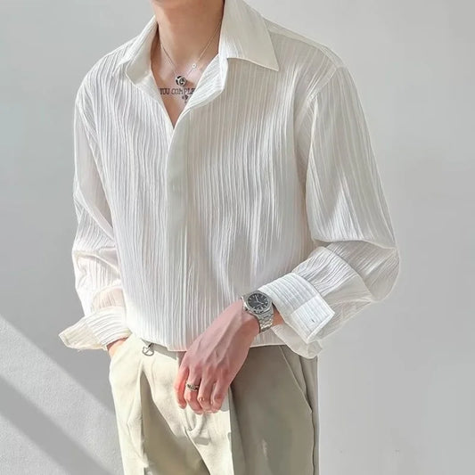 Stylish Black White Long Sleeved Shirt