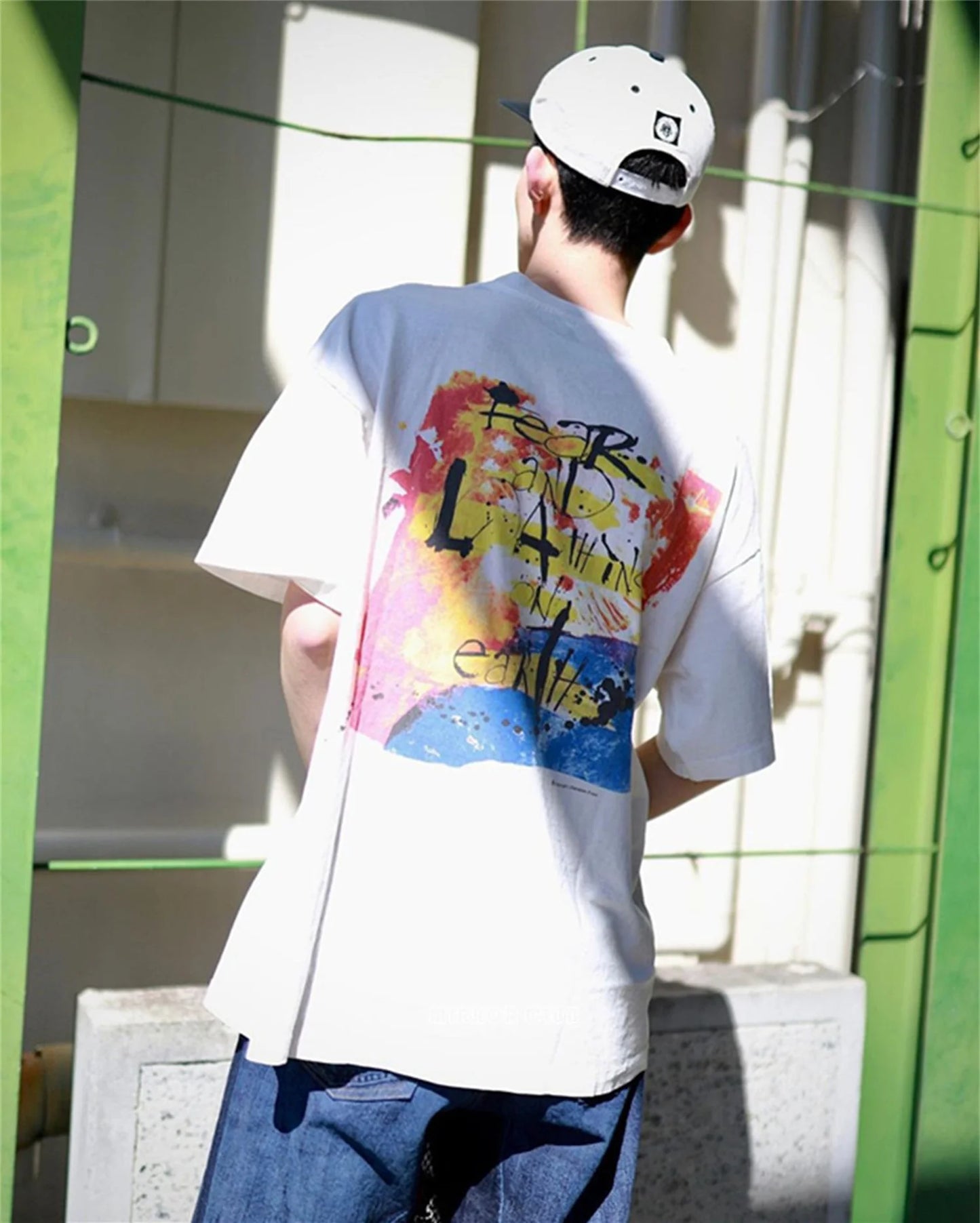 Retro Graffiti Print High Street T-Shirt