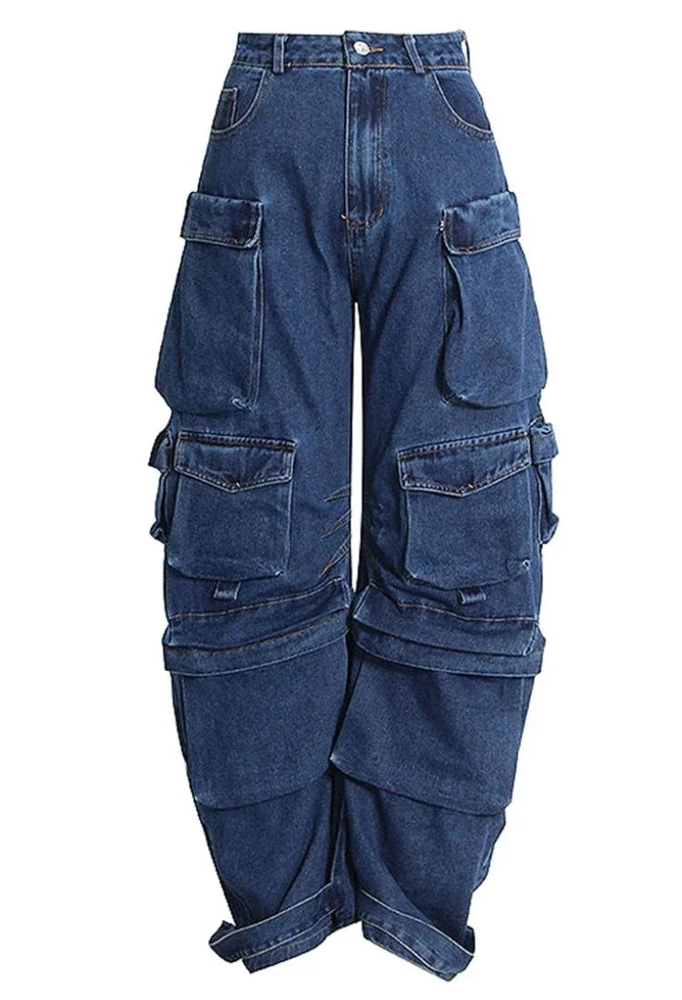 Retro Camouflage Wide Leg Casual Pants