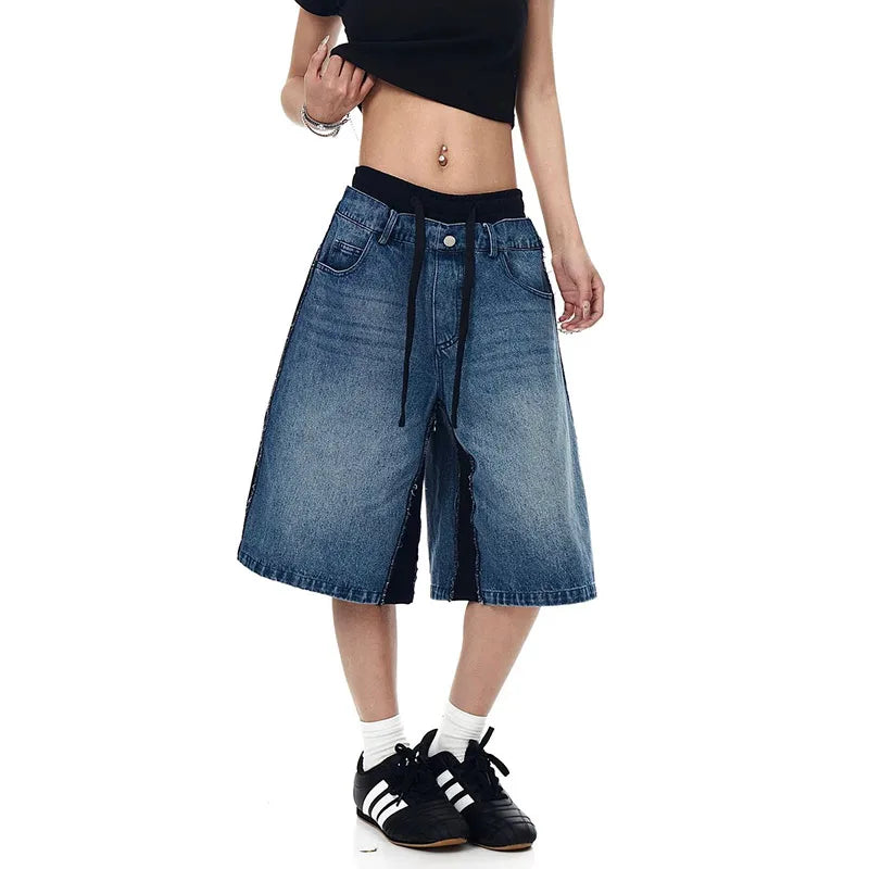 Versatile Wide Leg Retro Jorts