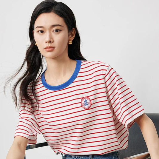 Striped Short Sleeved Summer T-Shirt