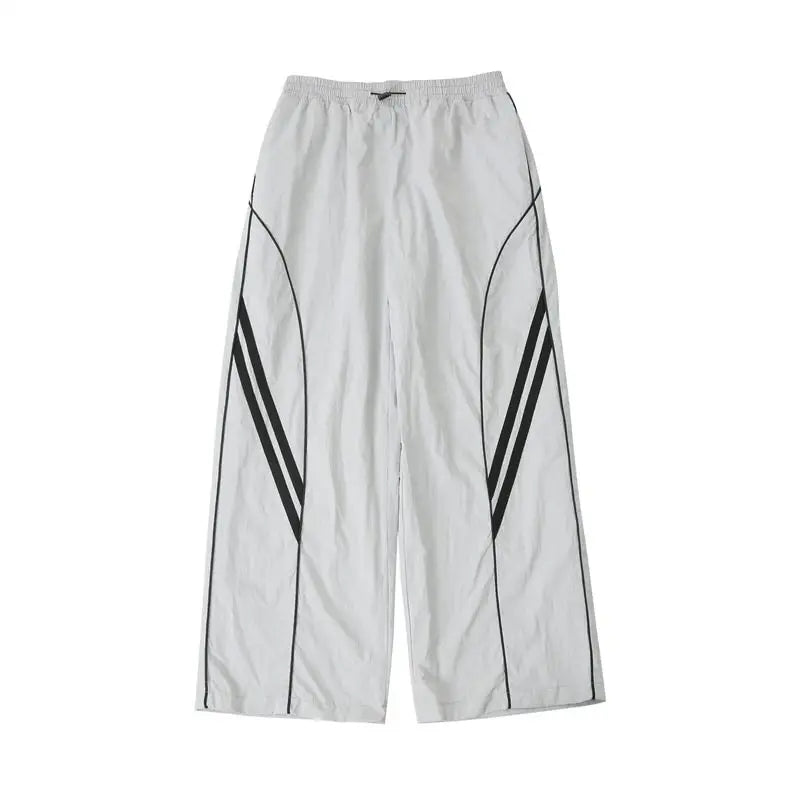 Elegant Slim Fit Stripe Wide Pants