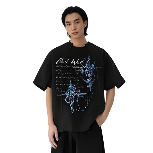 Retro Totem Print Short Sleeve T-Shirt