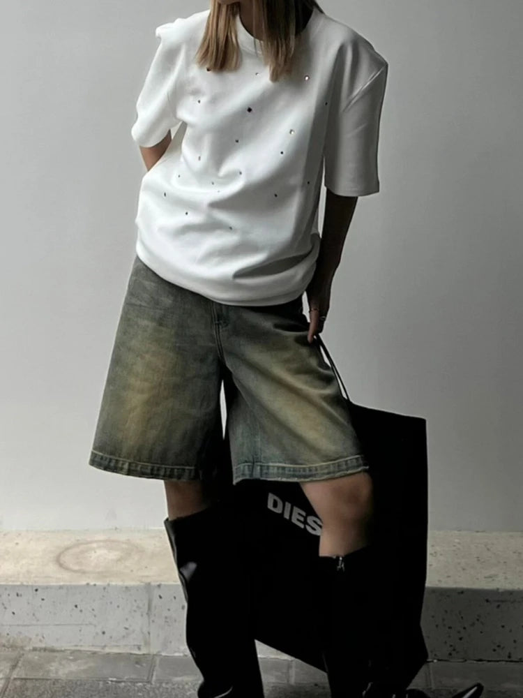 Chic High Waist Denim Shorts