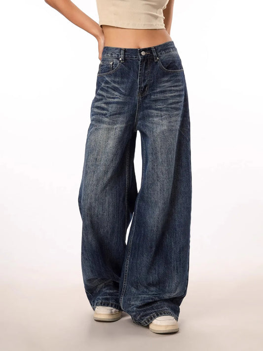 Vintage High Waist Baggy Wide Jeans