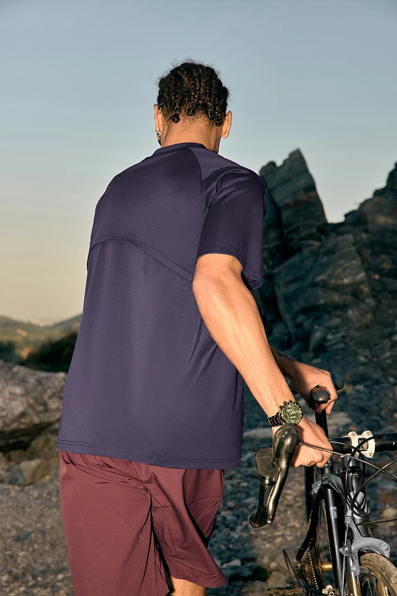 Breathable UPF Color Block Sports T-Shirt