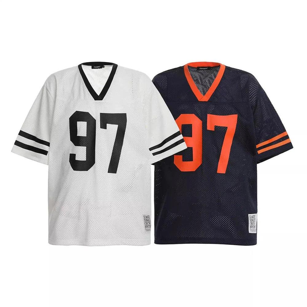 Breathable Retro Mesh Sports  T-Shirt