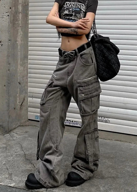 Vintage Black High Waist Denim Jeans