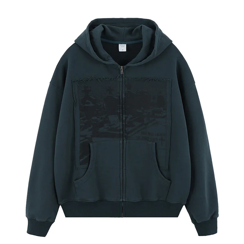 Cozy Cotton Hooded Zipper Hoodie