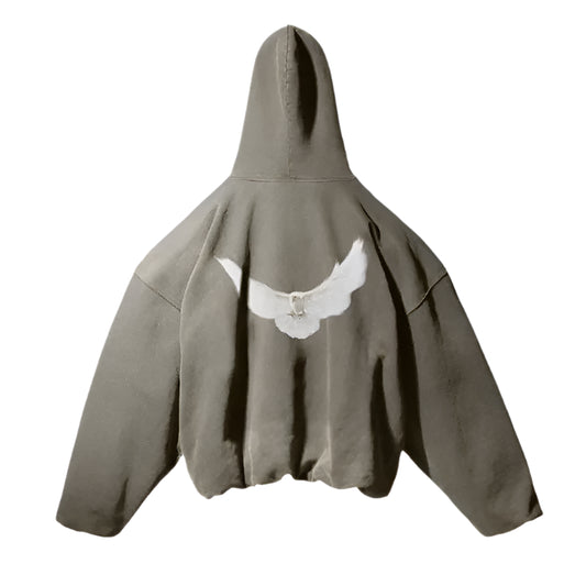 Oversized High Quality Dove Print Hoodie