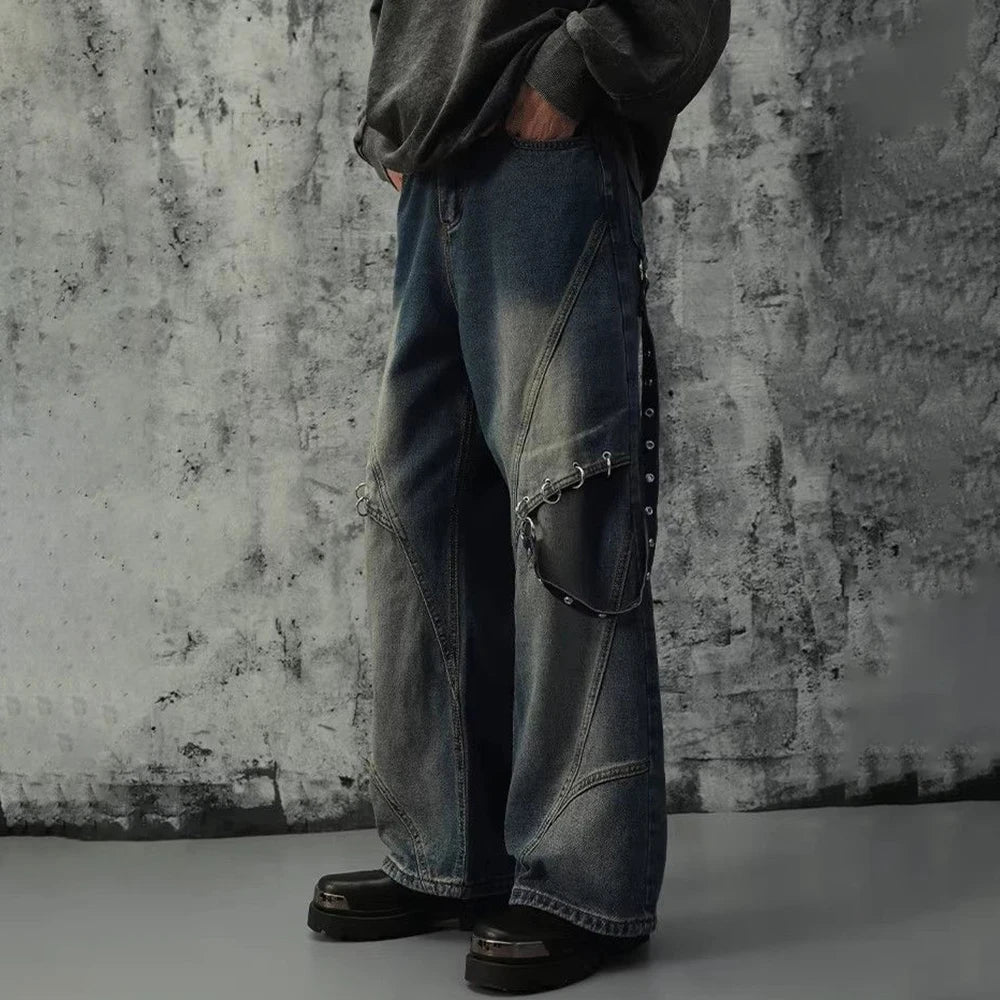 Stylish Retro Baggy Straight Leg Jeans