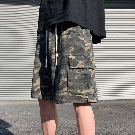 Retro Camouflage Workwear Shorts