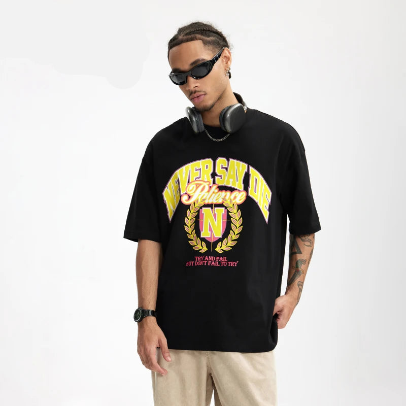 Trendy American Style Inflation Printed T-Shirt