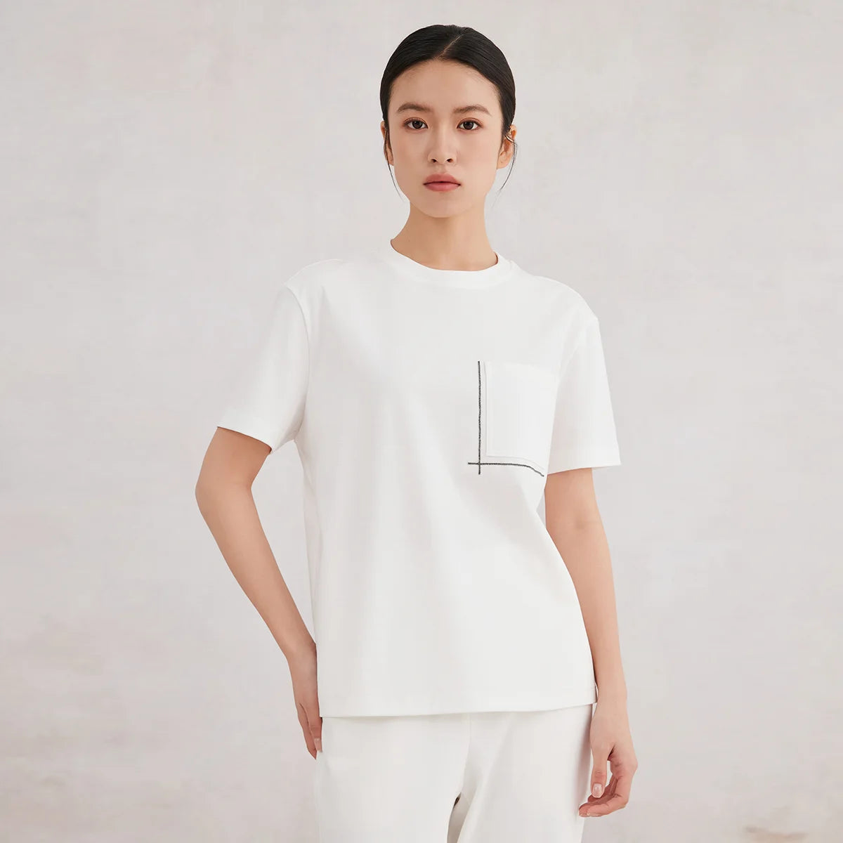 Premium White Long Staple Cotton T-Shirt