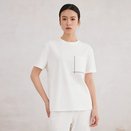 Premium White Long Staple Cotton T-Shirt