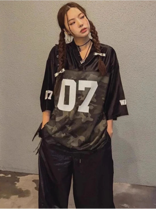 Vintage Loose Fit V-Neck Jersey T-Shirt