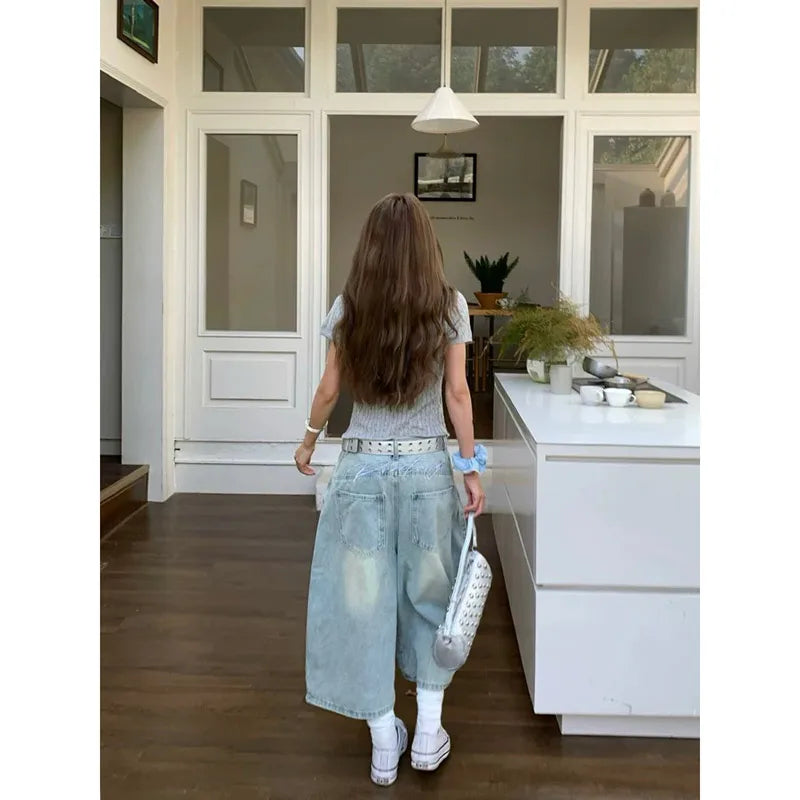 Vintage High-Waisted Denim Shorts