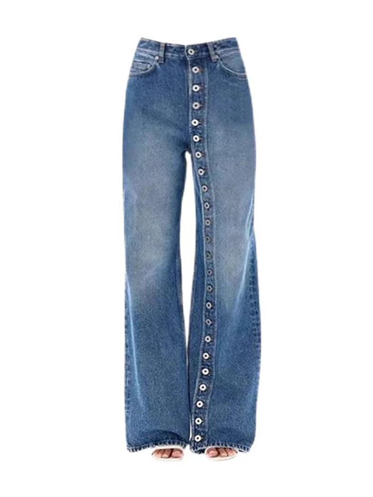 Retro High Waisted Wide Leg Jeans