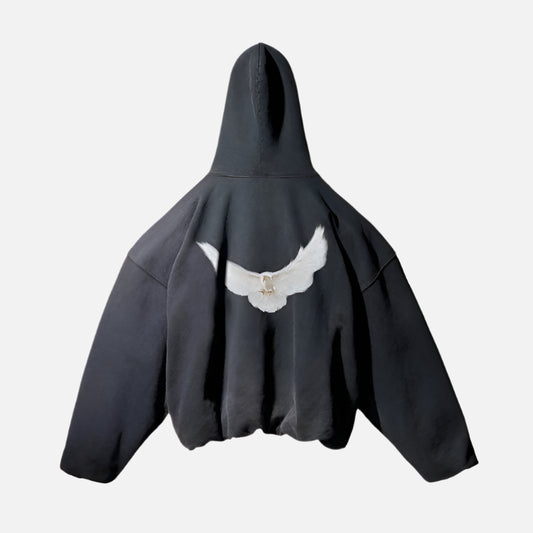 Oversized High Quality Dove Print Hoodie