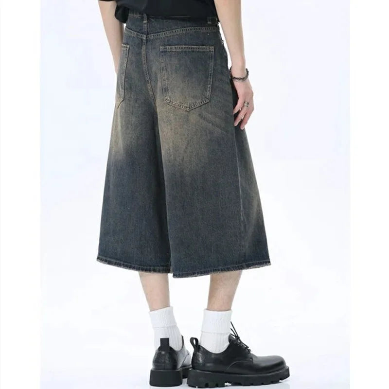 Retro Oversize Loose Denim Shorts Jeans