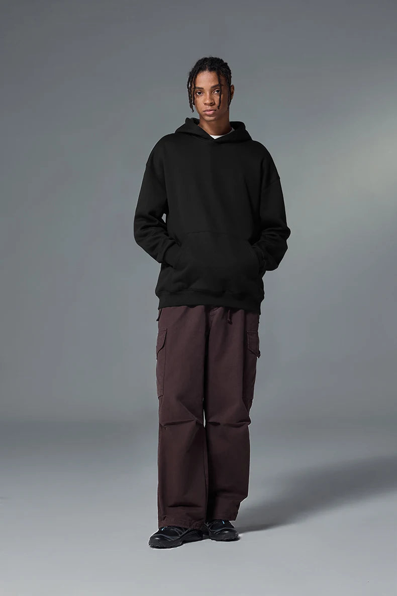 Premium Minimalist Solid Color Fleece Hoodie