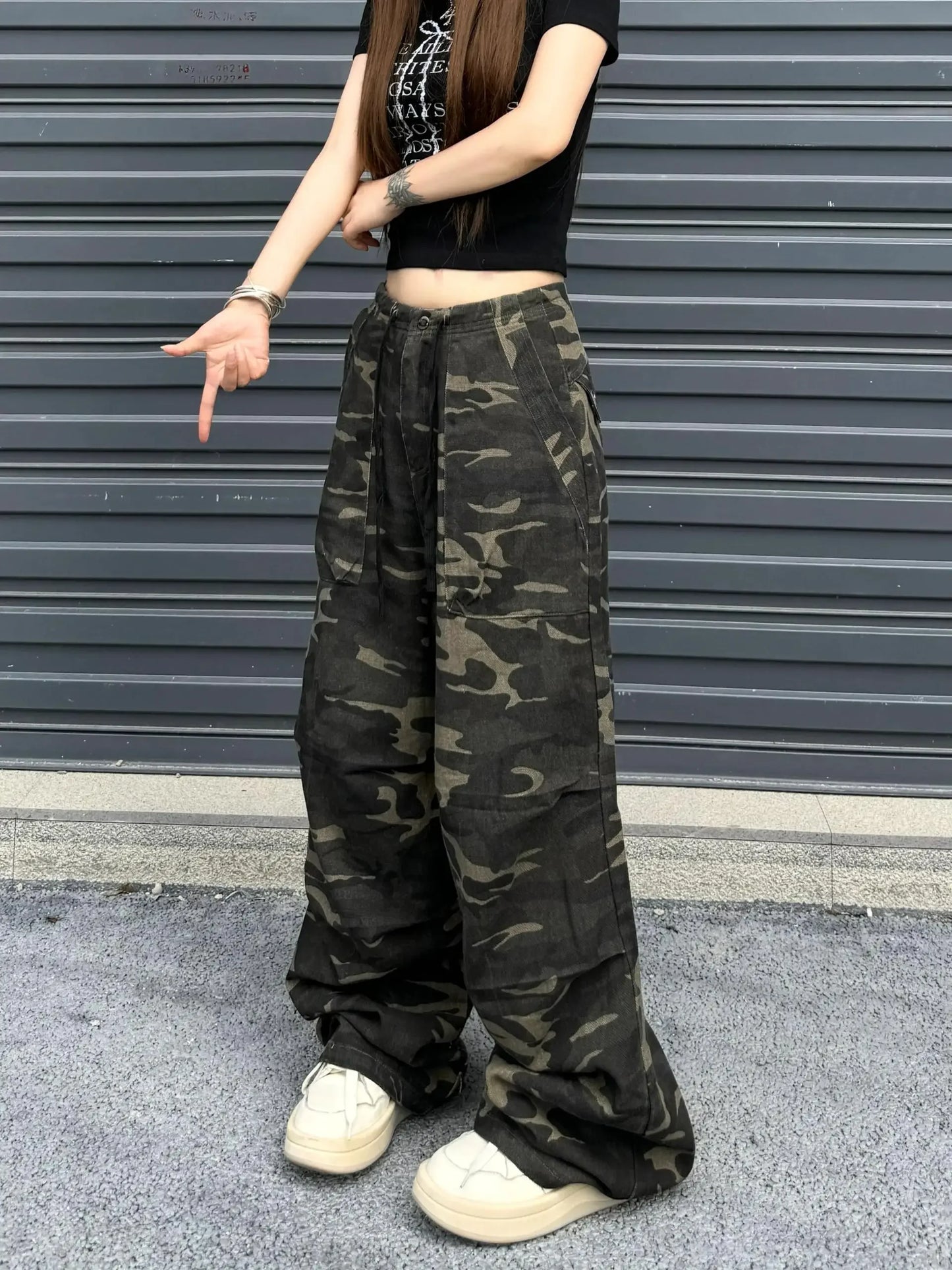 Vintage Camouflage Oversize Cargo Pants