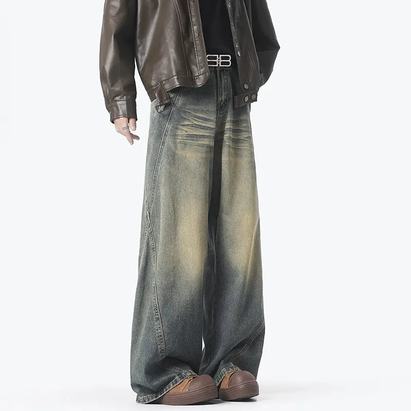 Vintage American Style Loose Wide Jeans