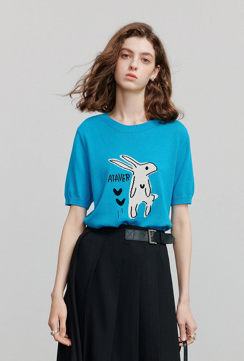 Chic Knit Short Sleeve T-shirt